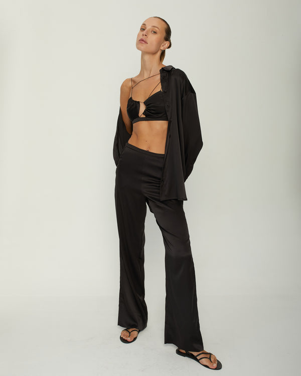 SILK-SATIN PANTS